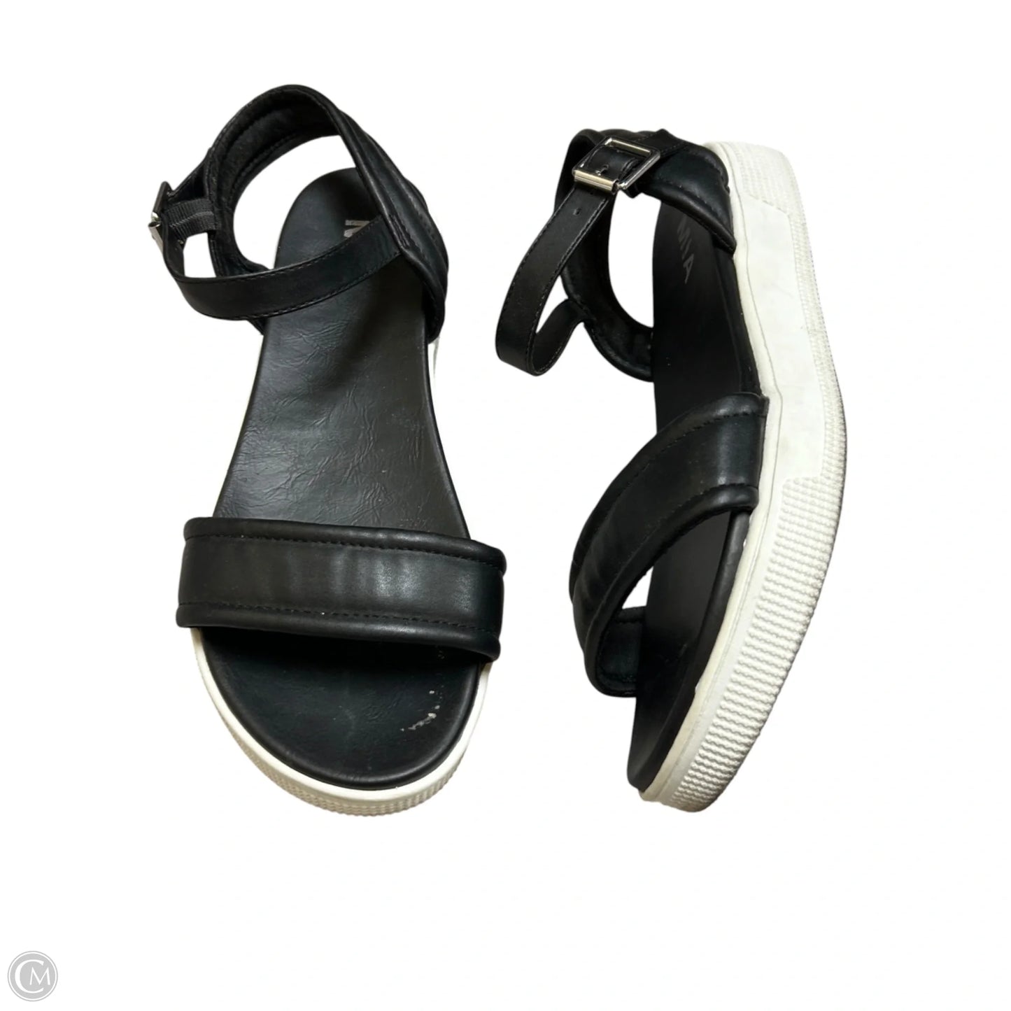 Sandals Flats By Mia In Black & White, Size: 9