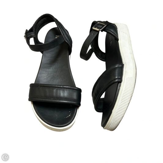 Sandals Flats By Mia In Black & White, Size: 9