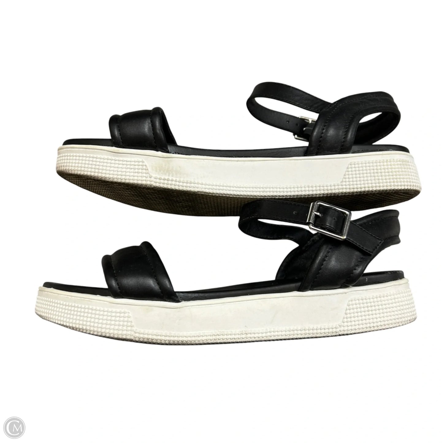 Sandals Flats By Mia In Black & White, Size: 9