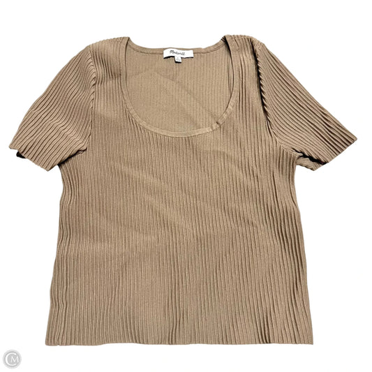 Top Short Sleeve By Madewell In Brown, Size: L