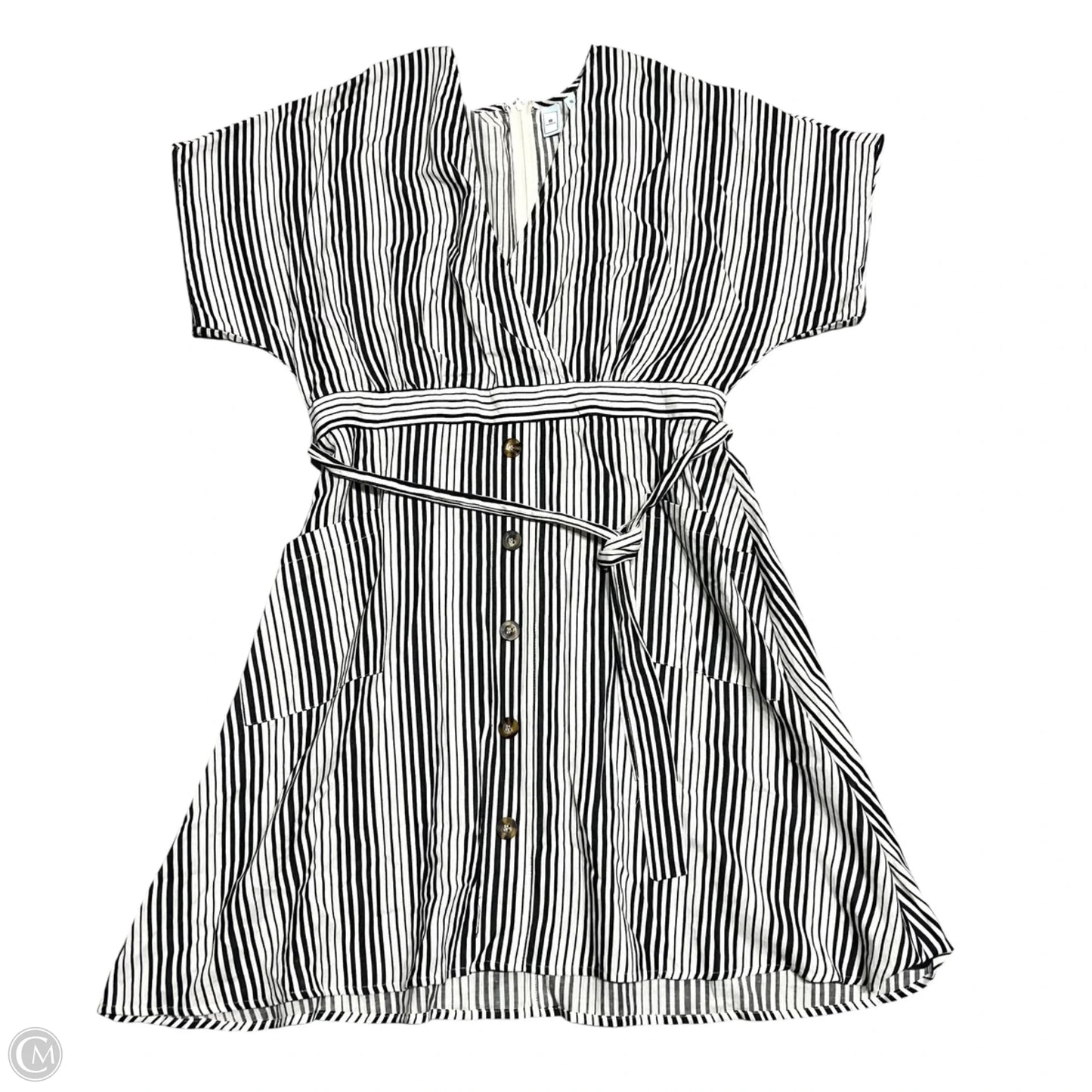 Dress Casual Short By Susina In Black & Cream, Size: Xl