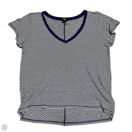 Top Short Sleeve Basic By Paige In Blue & White, Size: Xl