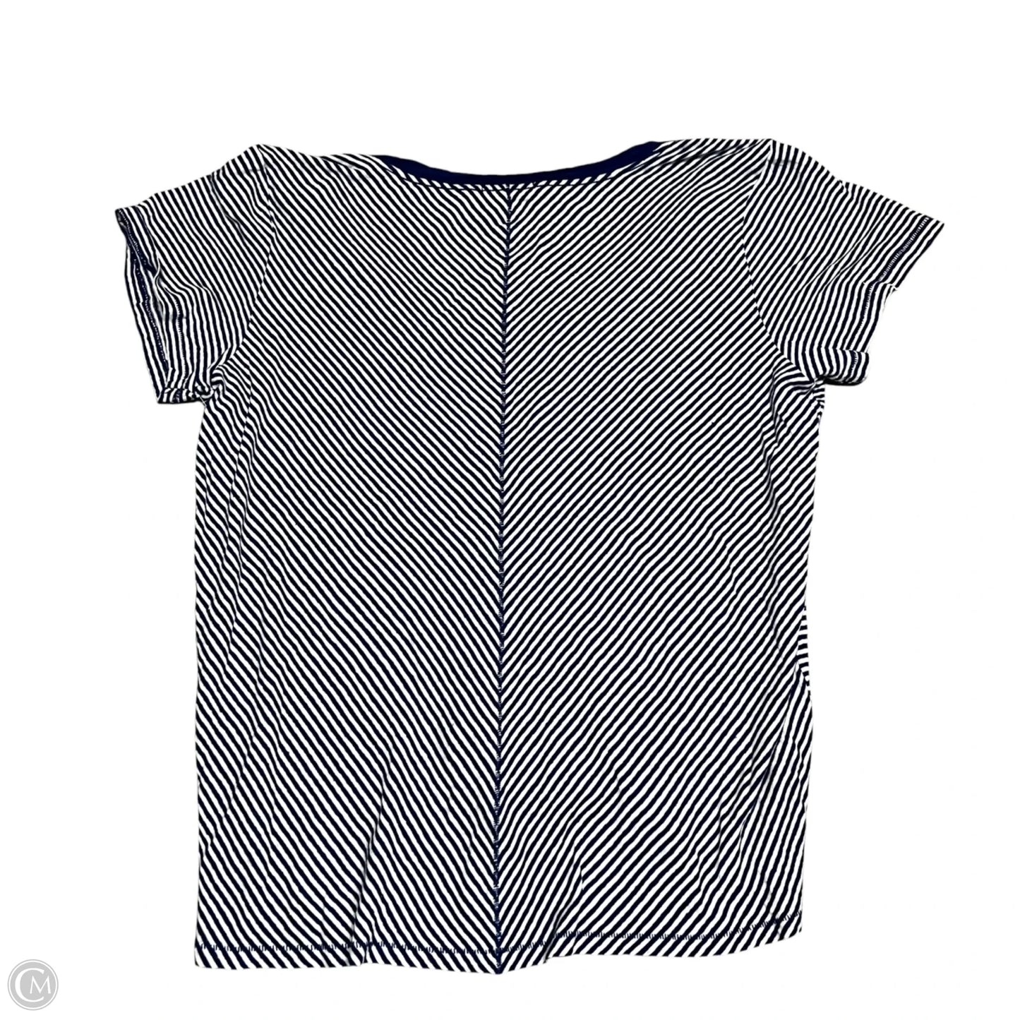 Top Short Sleeve Basic By Paige In Blue & White, Size: Xl