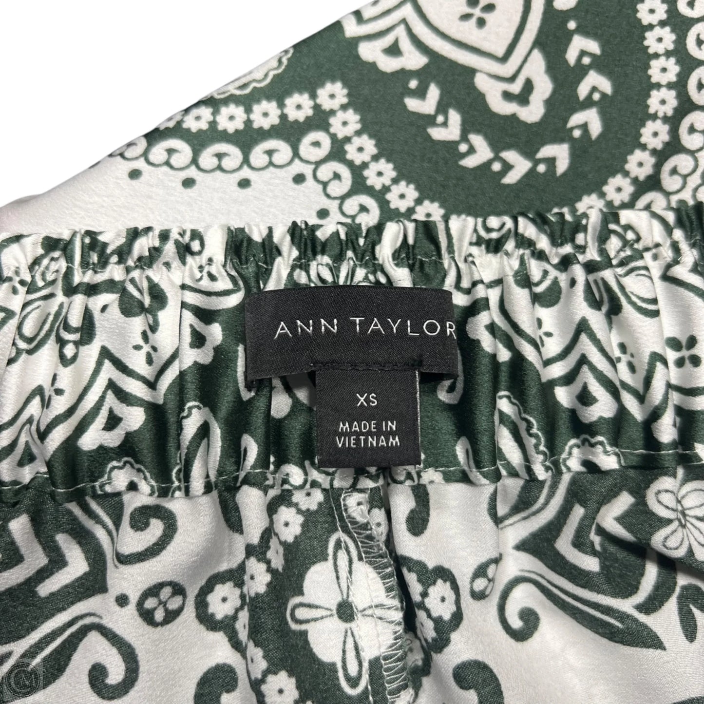 Pants Lounge By Ann Taylor In Green & White, Size: Xs