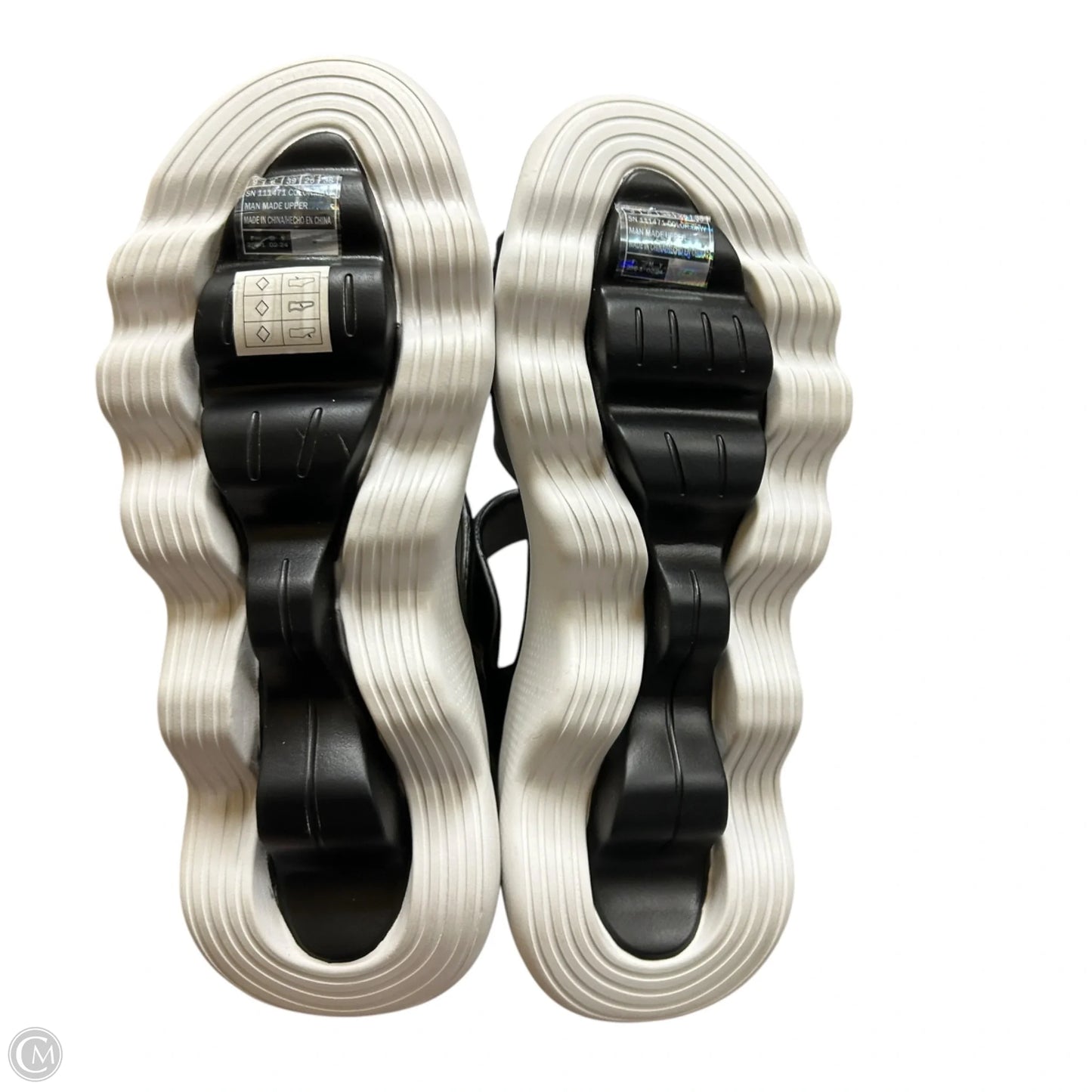 Sandals Sport By Skechers In Black & White, Size: 9
