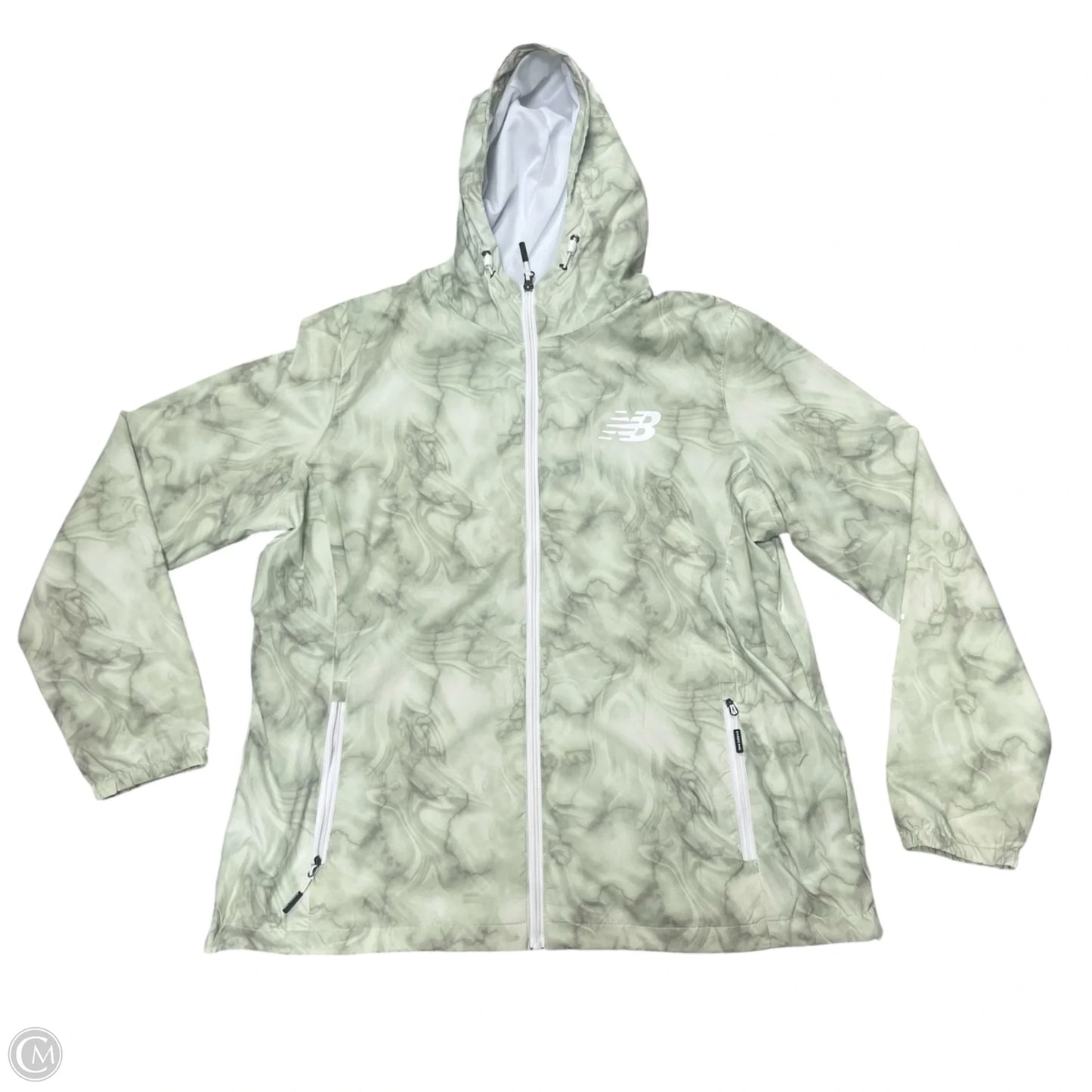 Athletic Jacket By New Balance In Green, Size: Xl