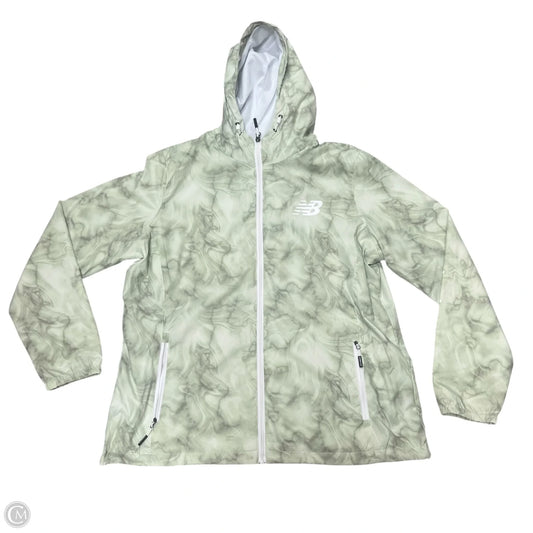 Athletic Jacket By New Balance In Green, Size: Xl