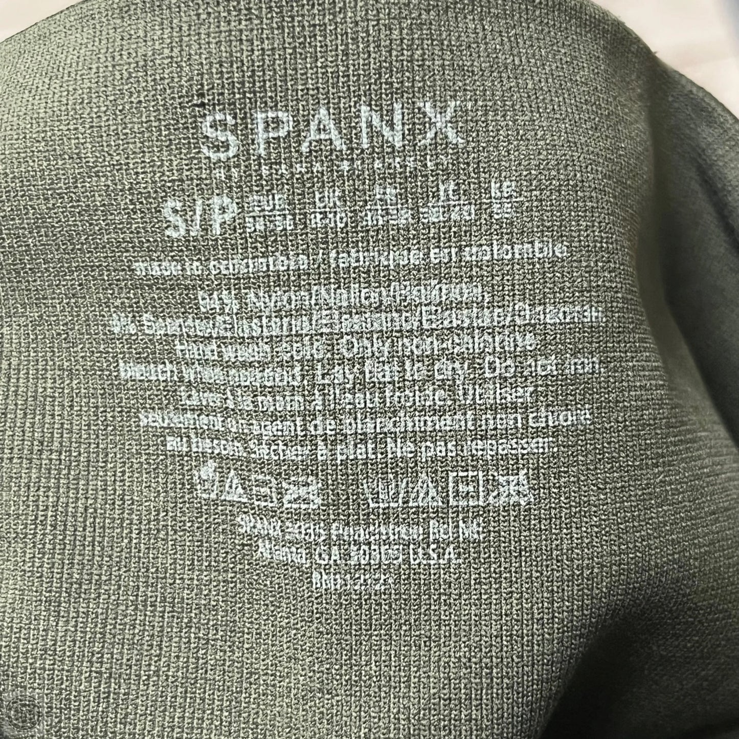Athletic Leggings By Spanx In Green, Size: S