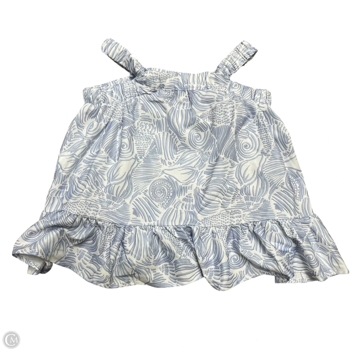 Top Sleeveless By Princess Polly In Blue & White, Size: S