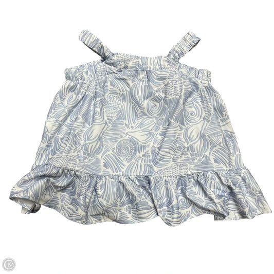 Top Sleeveless By Princess Polly In Blue & White, Size: S