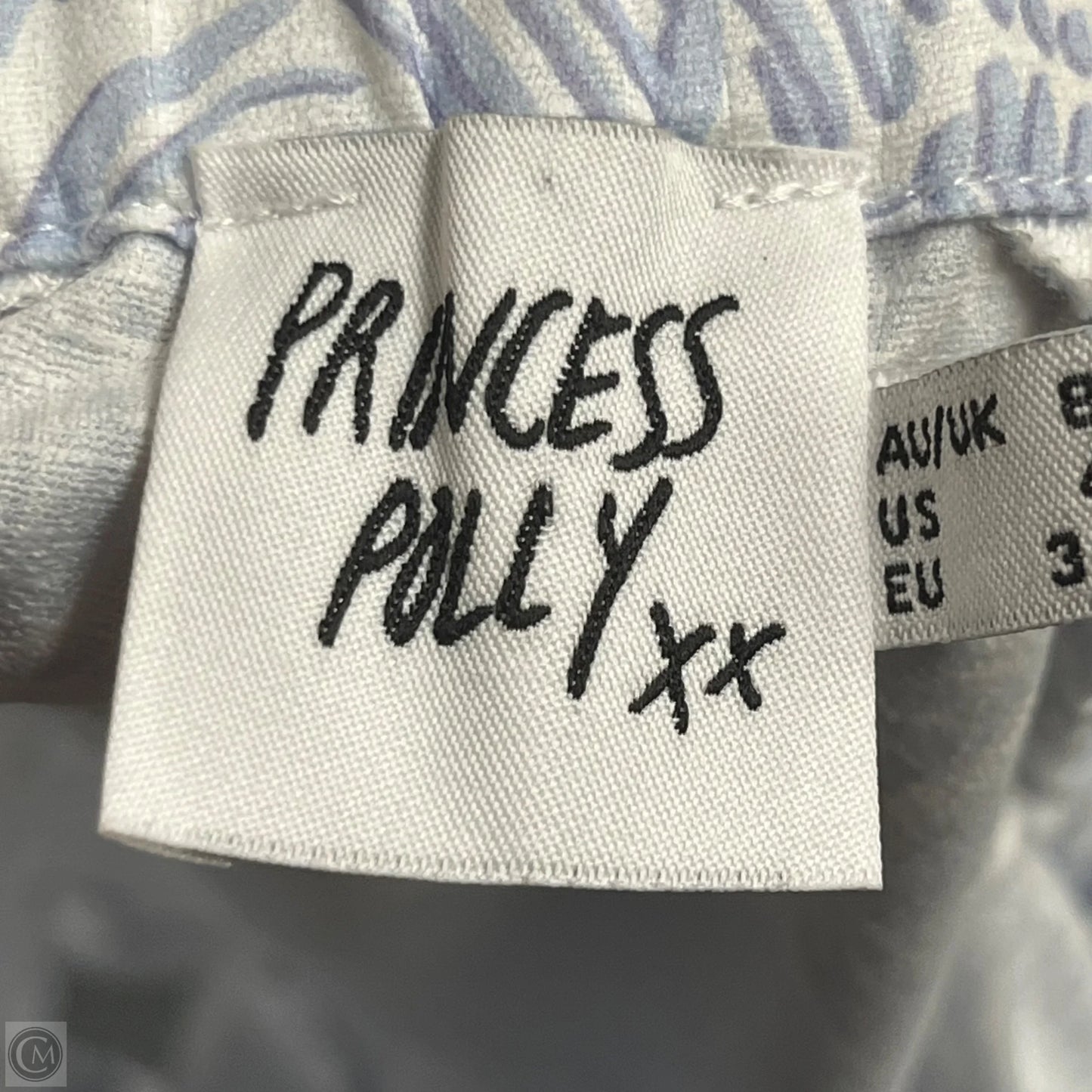 Top Sleeveless By Princess Polly In Blue & White, Size: S