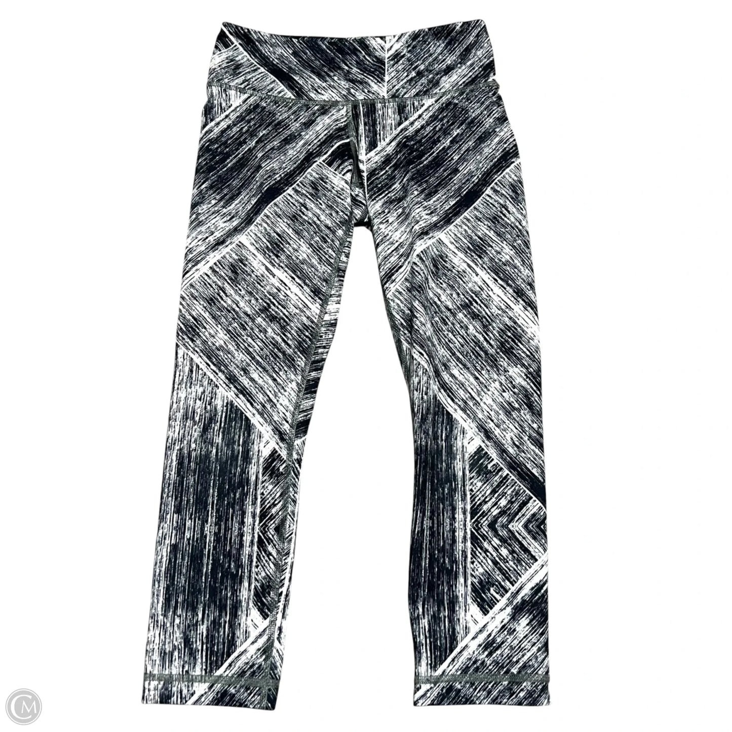 Athletic Leggings Capris By Lululemon In Black & White, Size: 4
