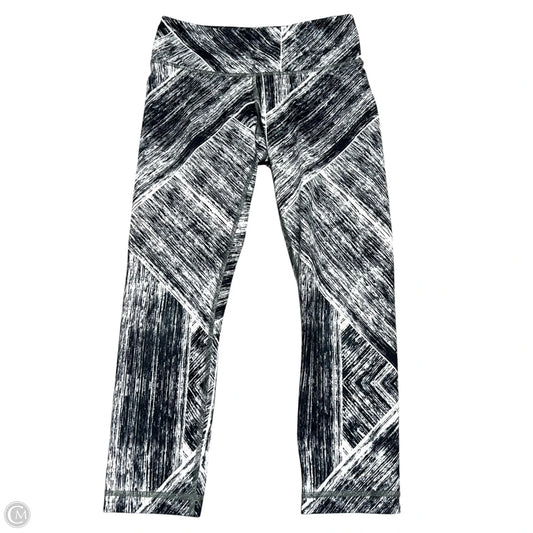 Athletic Leggings Capris By Lululemon In Black & White, Size: 4