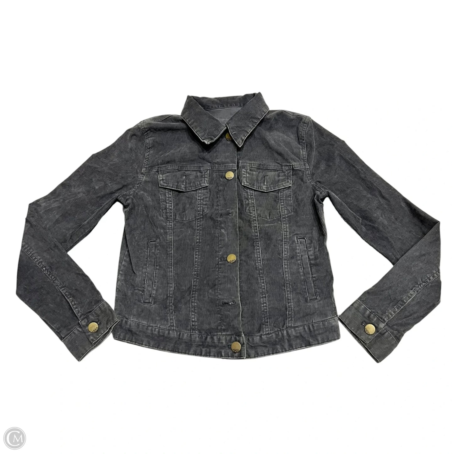 Jacket Denim By Gap In Grey, Size: S