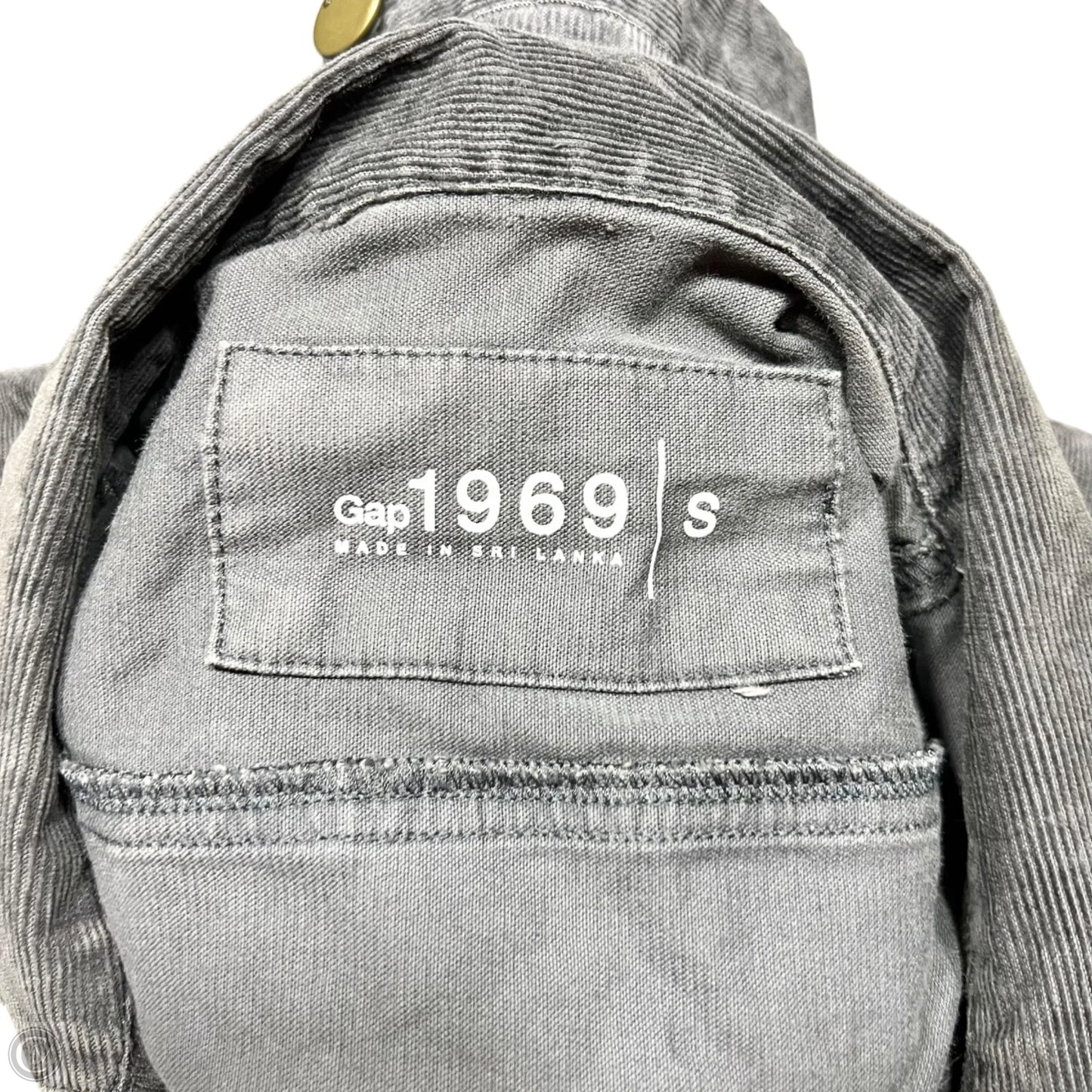 Jacket Denim By Gap In Grey, Size: S