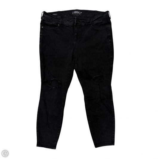 Jeans Skinny By Torrid In Black Denim, Size: 24