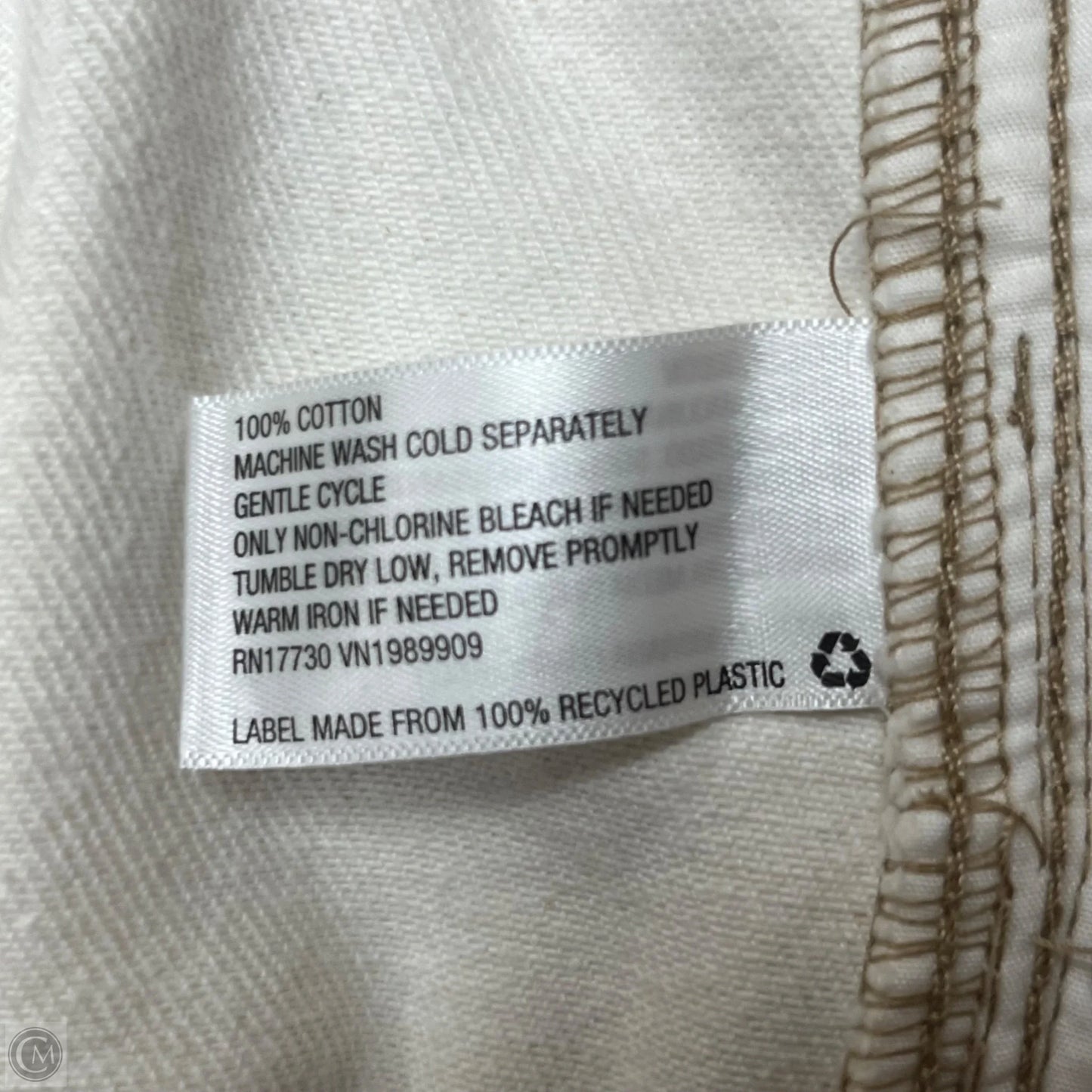 Jeans Straight By Future Collective In Cream Denim, Size: 24