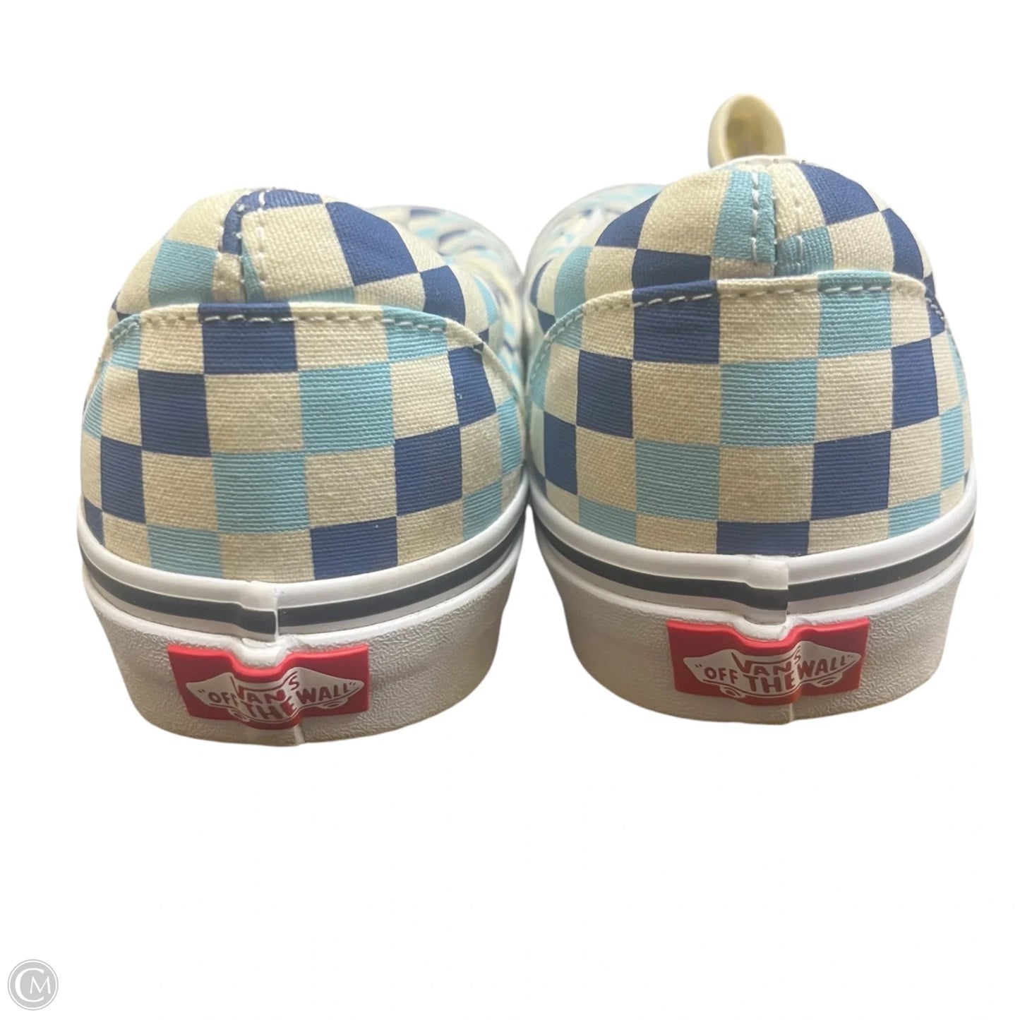 Shoes Flats By Vans In Blue & White, Size: 11