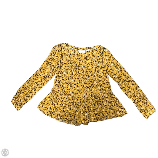 Top Long Sleeve By Maeve In Yellow, Size: Xs