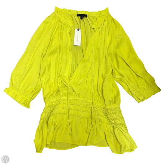 Top Short Sleeve By Current Air In Yellow, Size: S