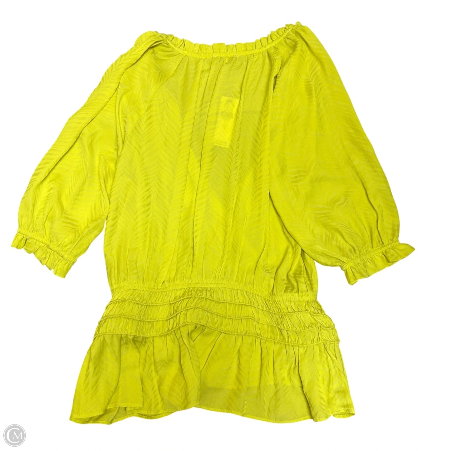 Top Short Sleeve By Current Air In Yellow, Size: S