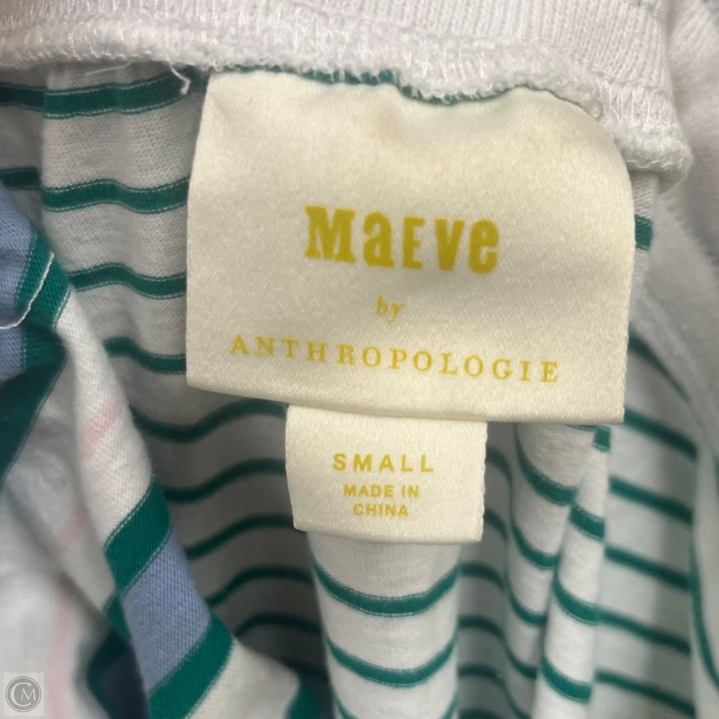 Top 2pc Short Sleeve By Maeve In Blue & White, Size: S