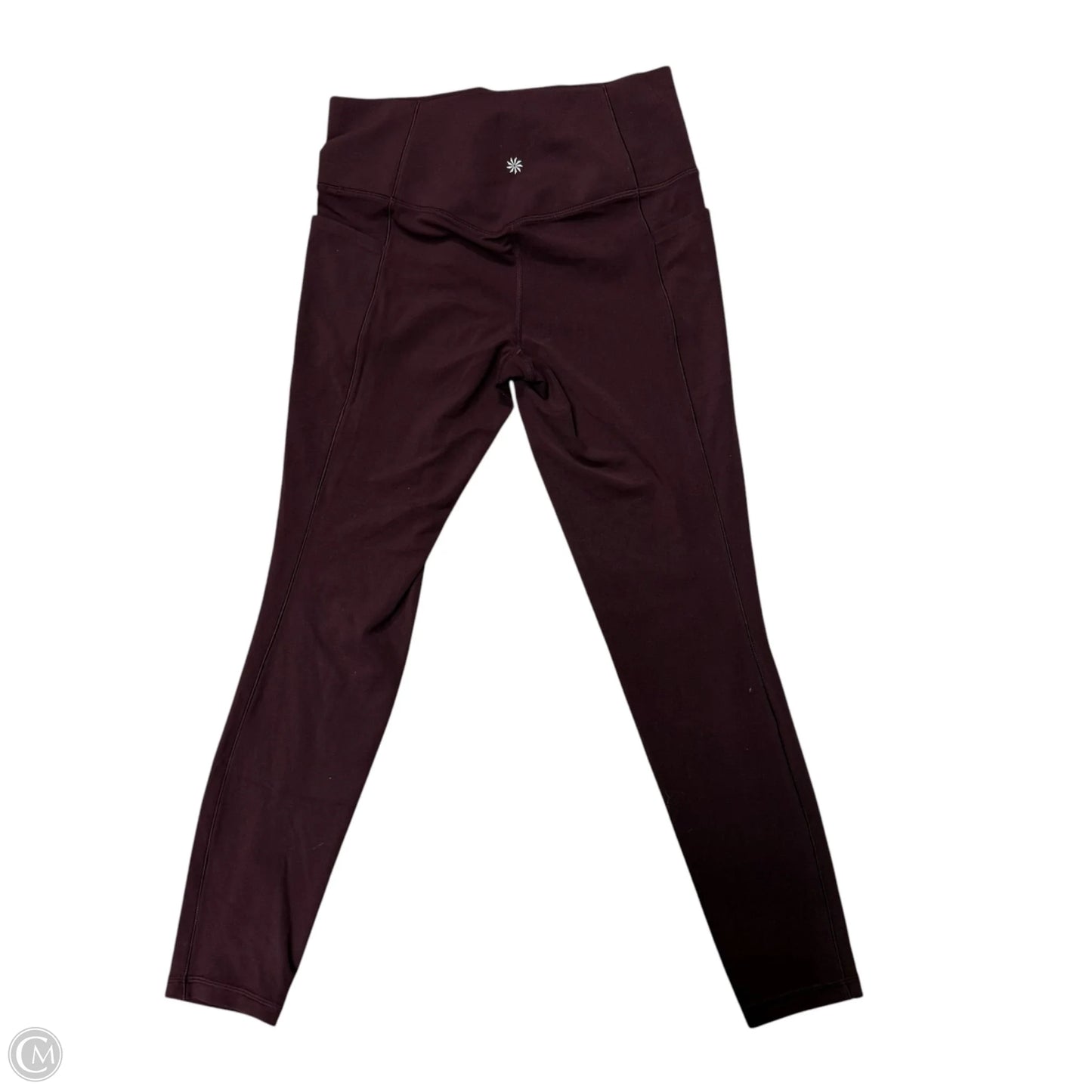 Athletic Leggings By Athleta In Maroon, Size: M