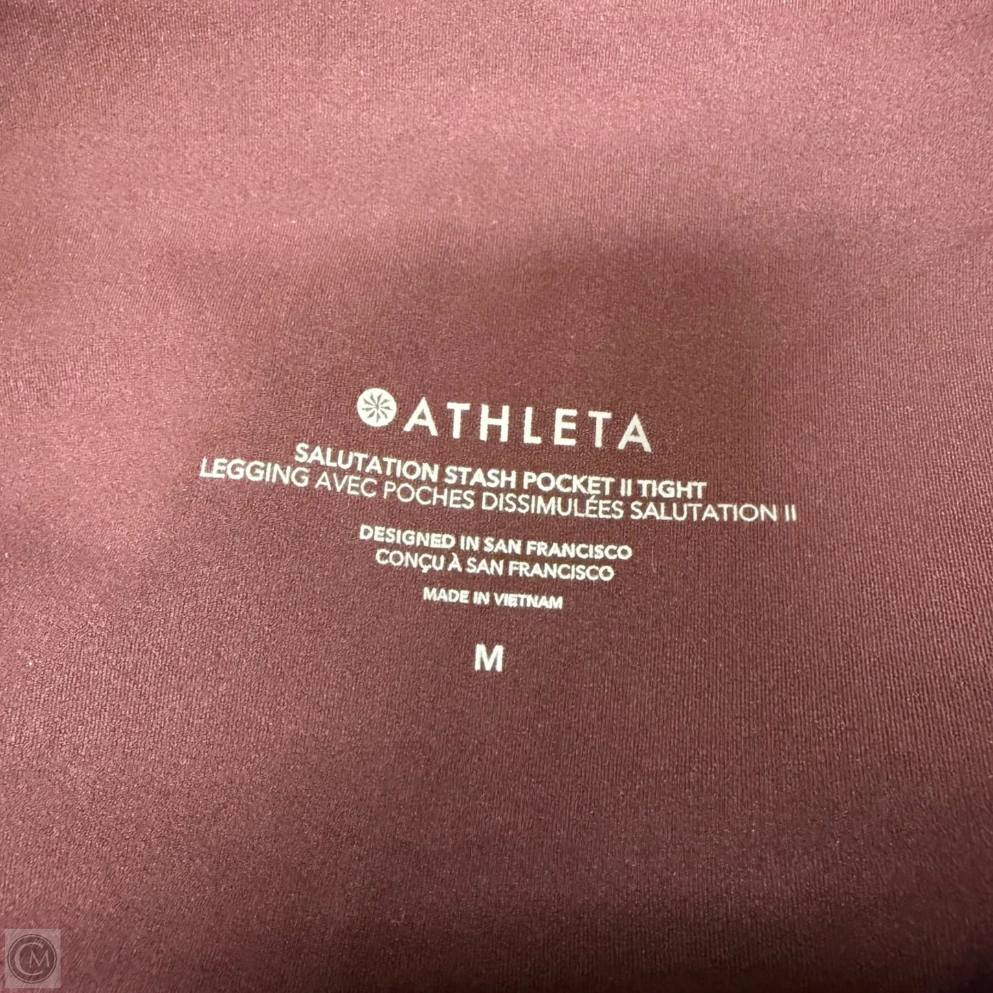 Athletic Leggings By Athleta In Maroon, Size: M