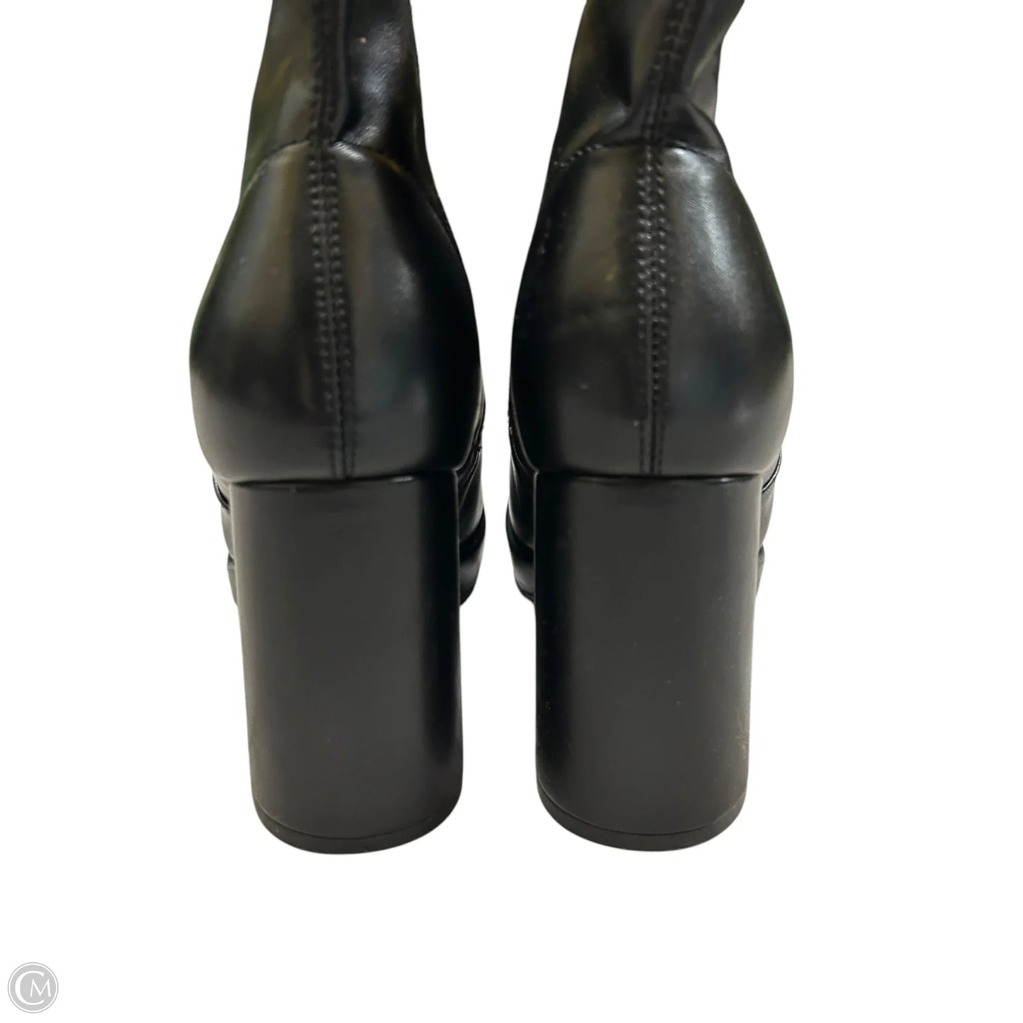 Boots Ankle Heels By Top Moda In Black, Size: 5.5