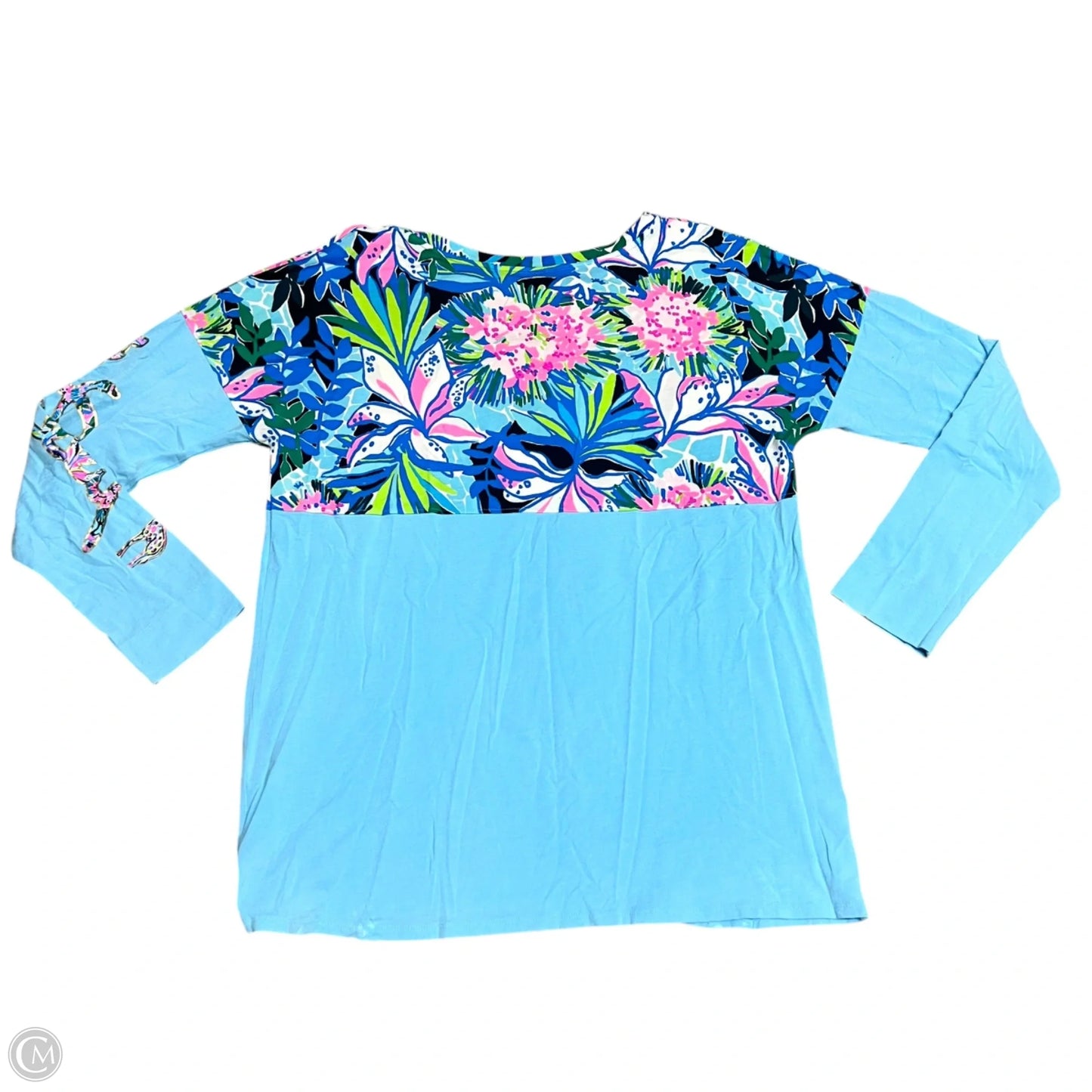 Top Long Sleeve Designer By Lilly Pulitzer In Blue, Size: M