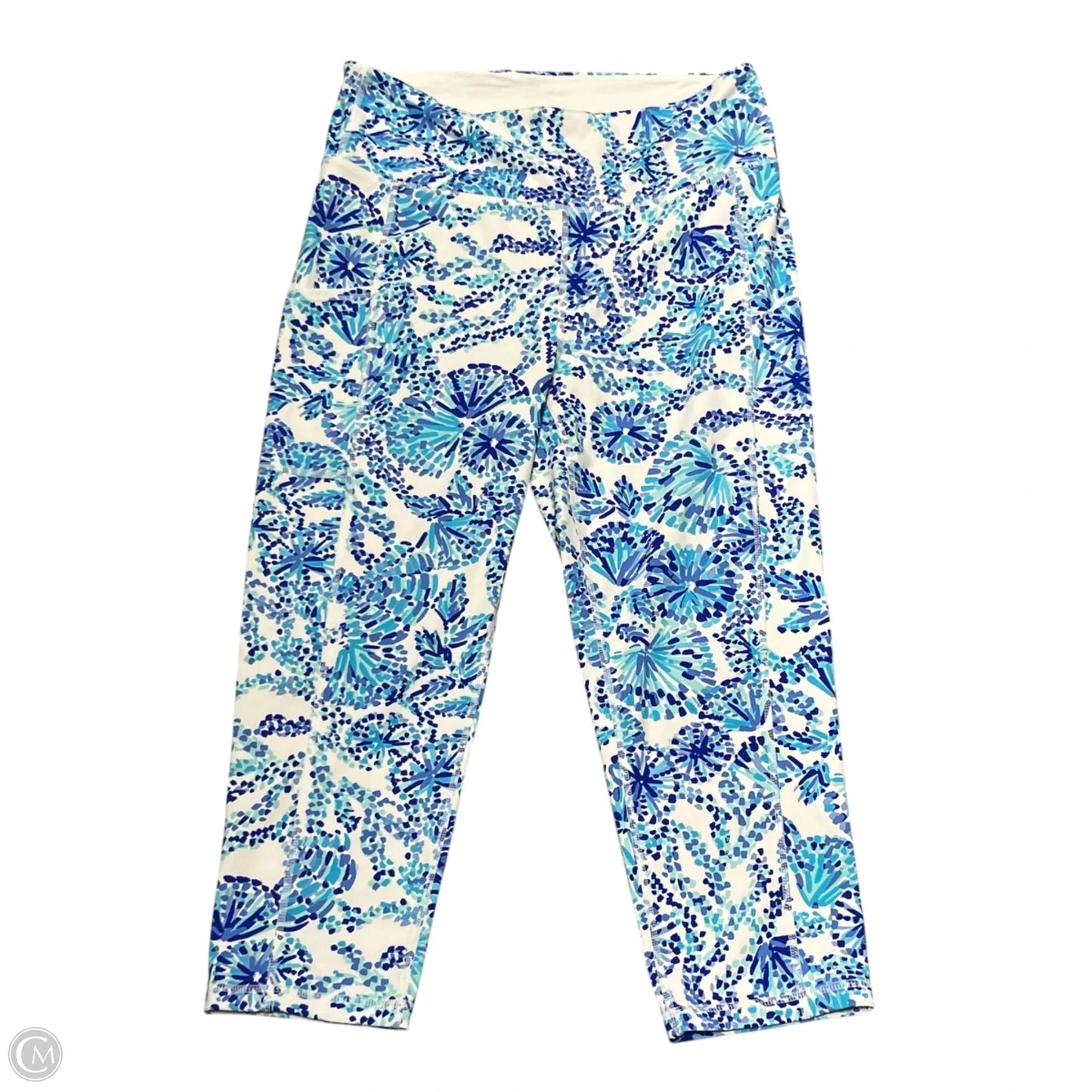 Pants Designer By Lilly Pulitzer In Blue & White, Size: L