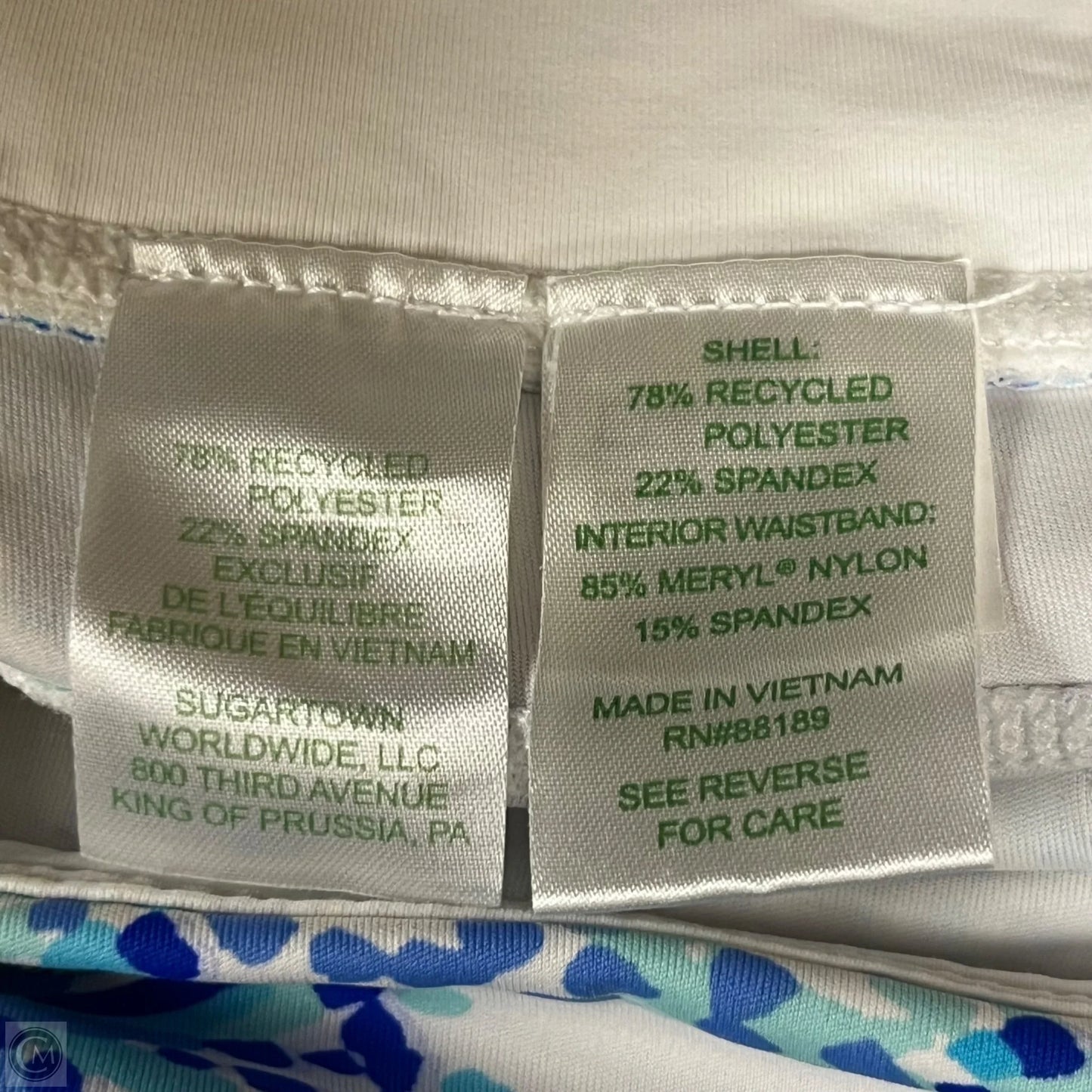 Pants Designer By Lilly Pulitzer In Blue & White, Size: L