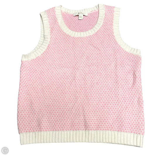 Vest Designer By Lilly Pulitzer In Pink & White, Size: M