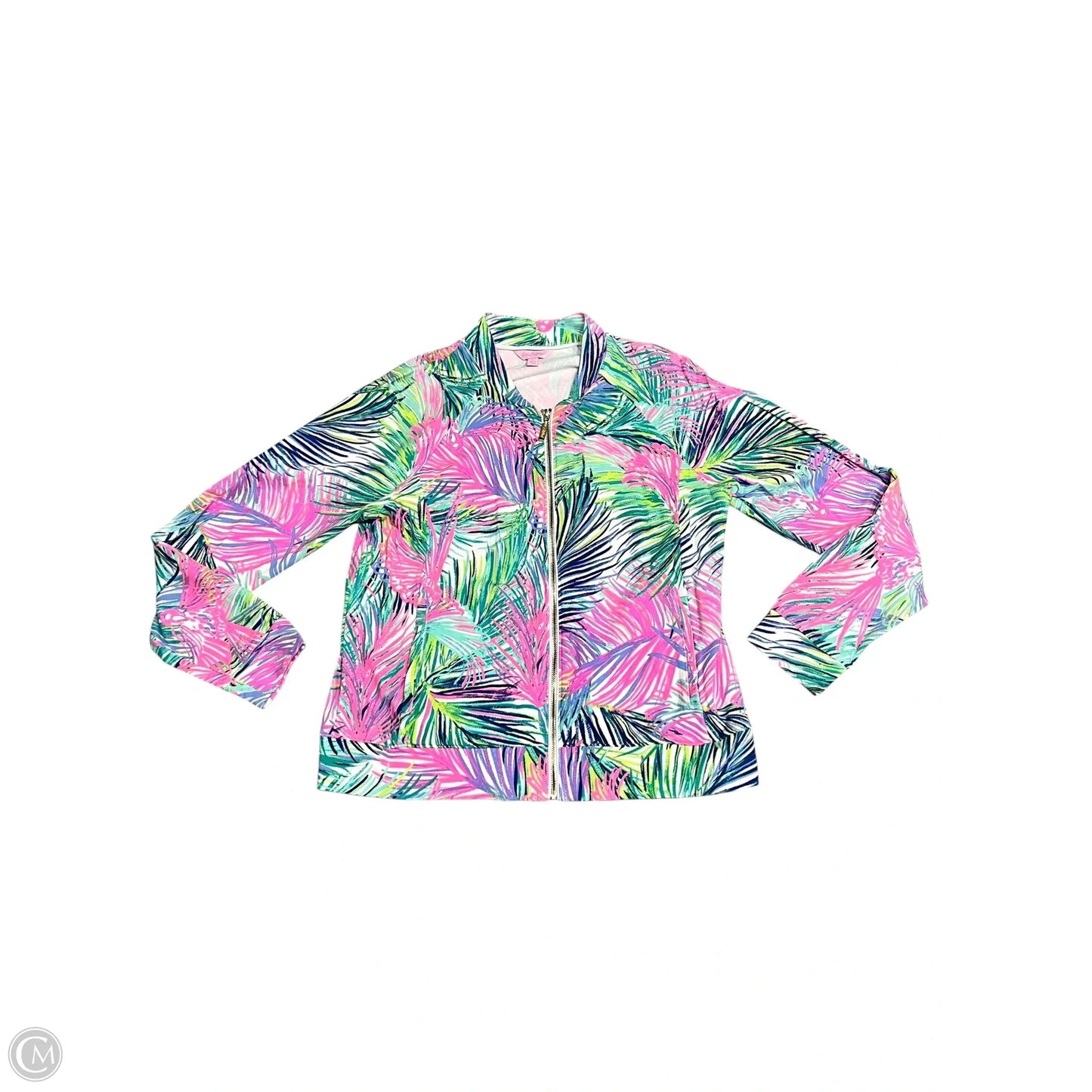 Jacket Designer By Lilly Pulitzer In Green & Pink, Size: L