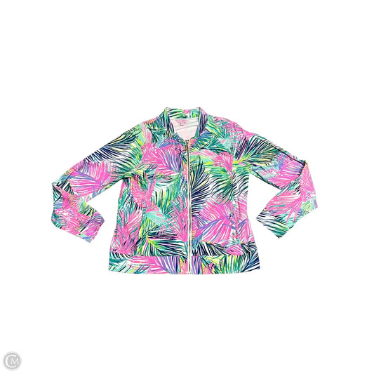 Jacket Designer By Lilly Pulitzer In Green & Pink, Size: L
