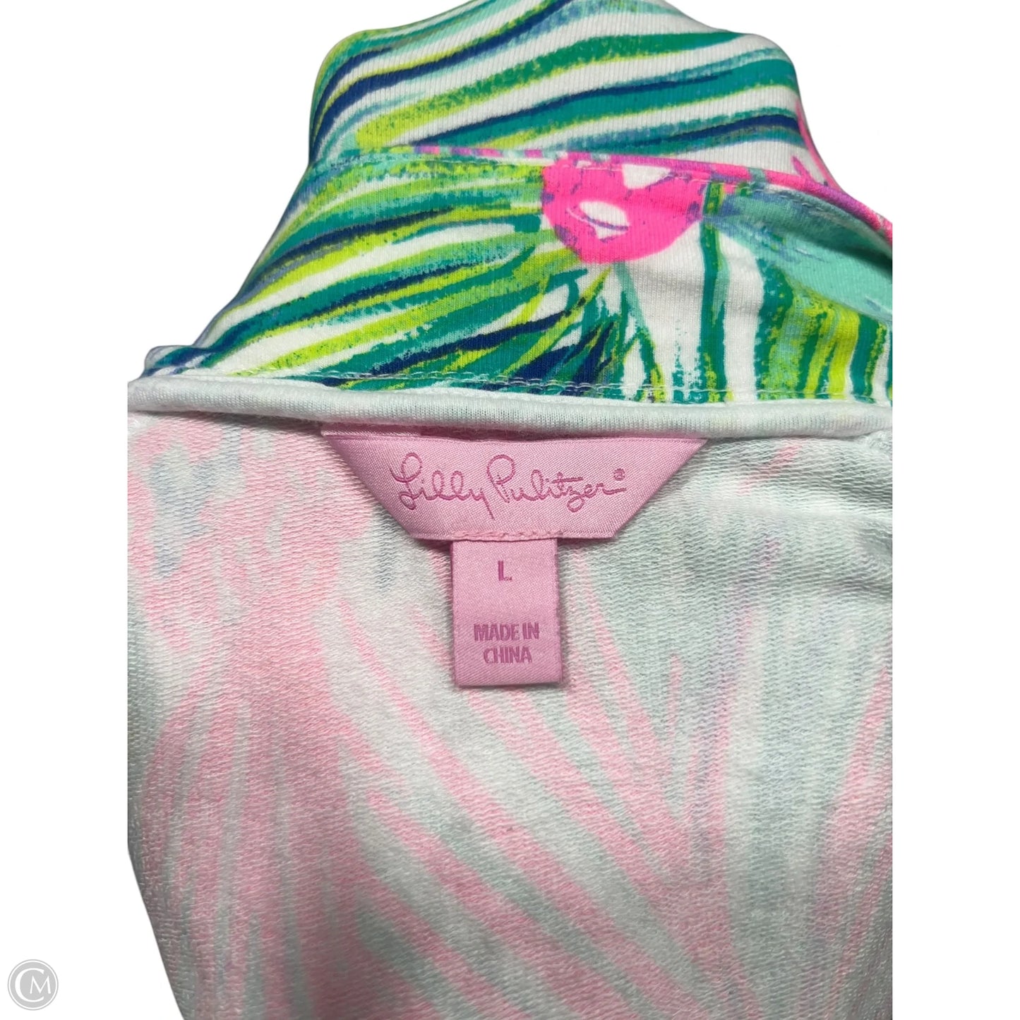 Jacket Designer By Lilly Pulitzer In Green & Pink, Size: L