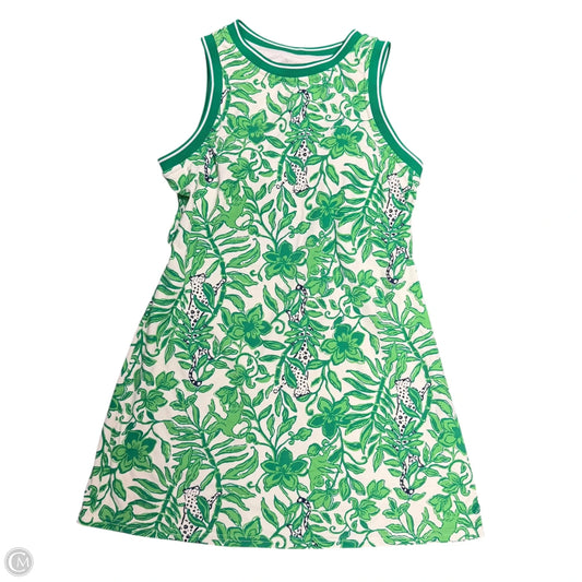 Dress Designer By Lilly Pulitzer In Green & White, Size: M