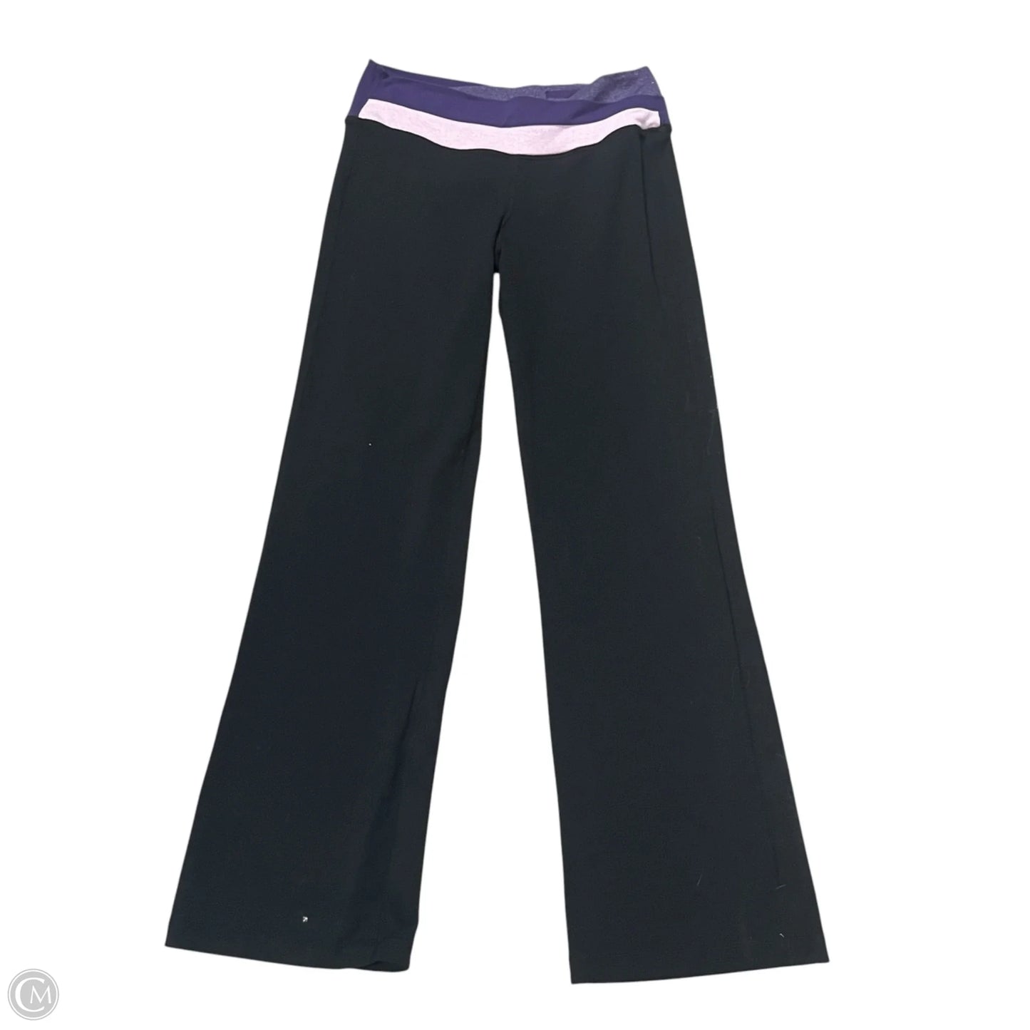 Athletic Pants By Lululemon In Black & Purple, Size: 8