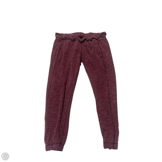 Athletic Pants By Lululemon In Maroon, Size: 12