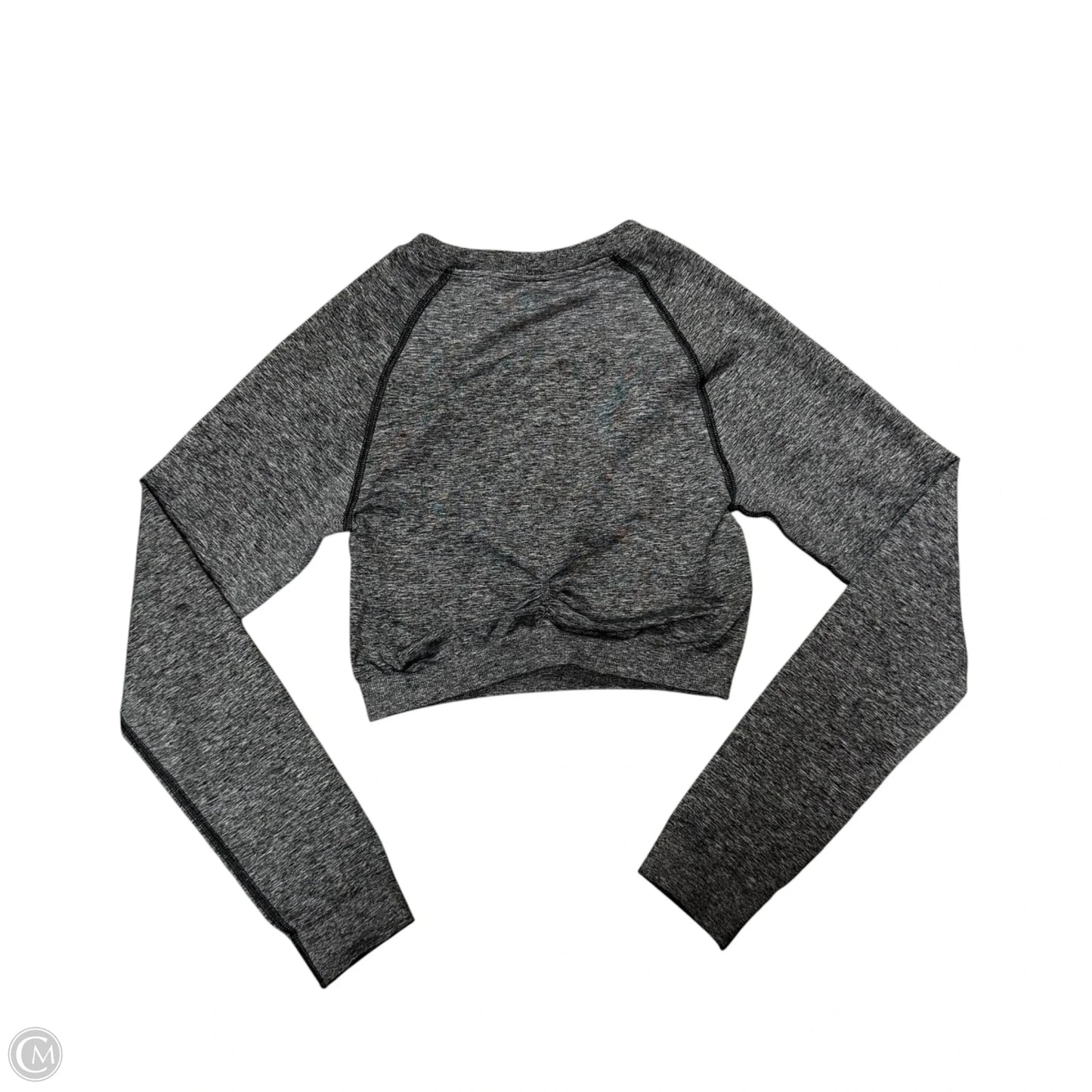 Athletic Top Long Sleeve Crewneck By Gym Shark In Grey, Size: S