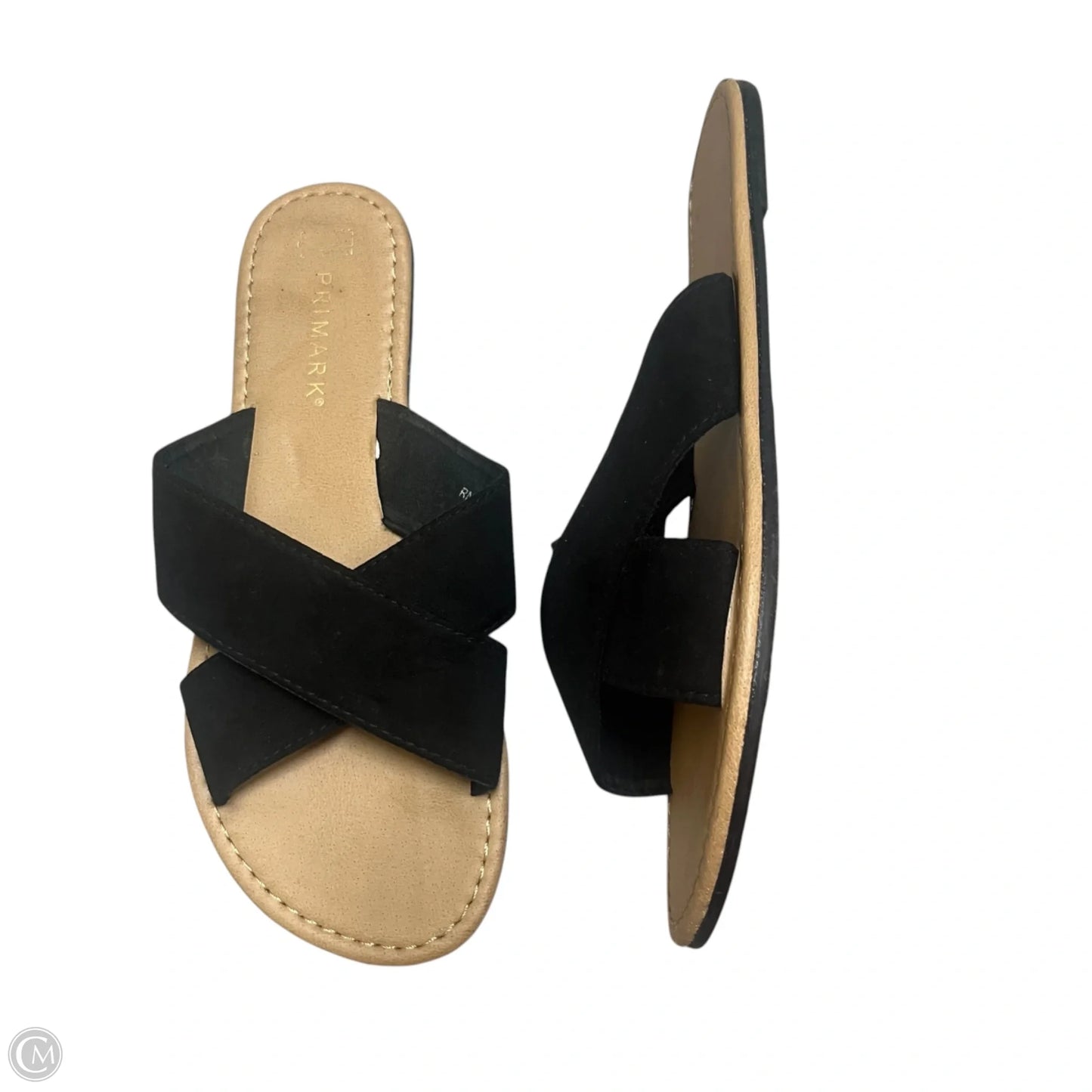 Sandals Flats By Primark In Black & Tan, Size: 9