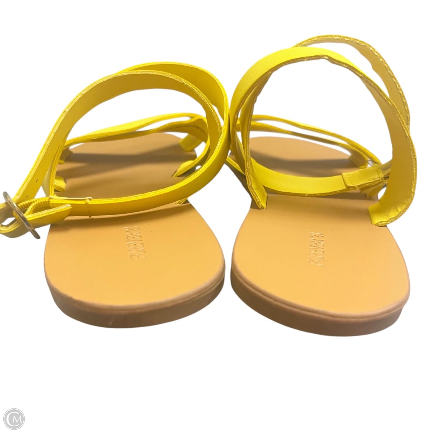 Sandals Flats By Forever 21 In Yellow, Size: 8