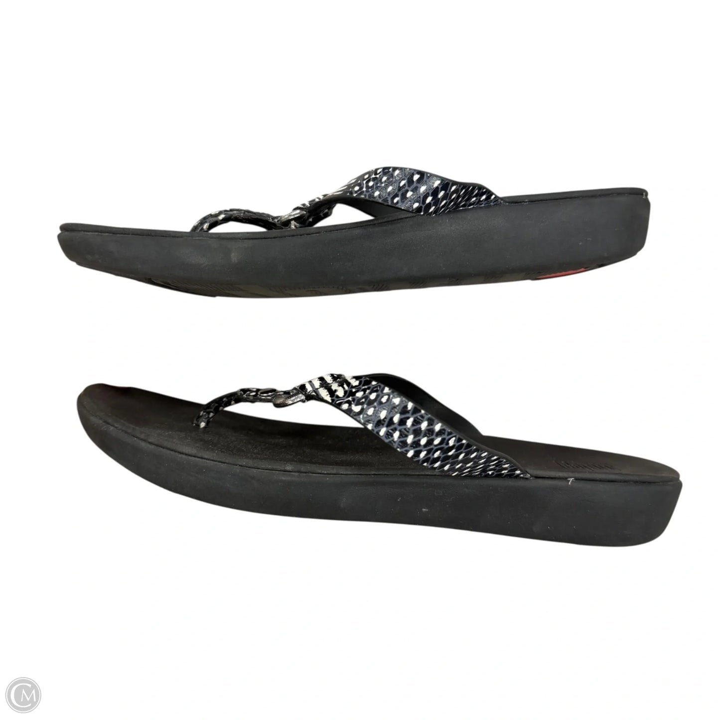 Sandals Flip Flops By Fitflop In Black, Size: 7