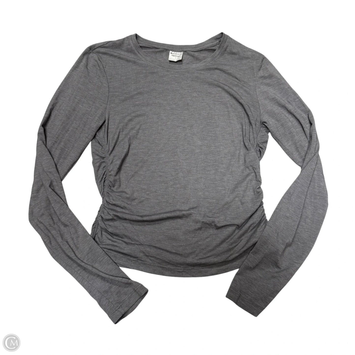 Athletic Top Long Sleeve Crewneck By Athleta In Grey, Size: M