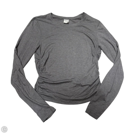 Athletic Top Long Sleeve Crewneck By Athleta In Grey, Size: M