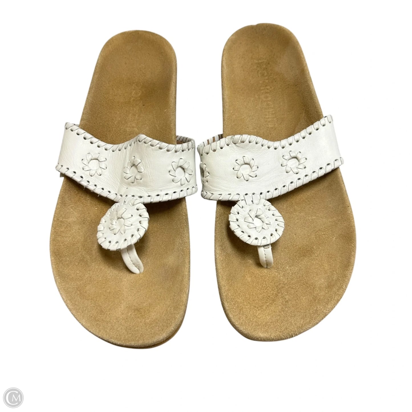Sandals Flats By Vibram In Tan & White, Size: 9