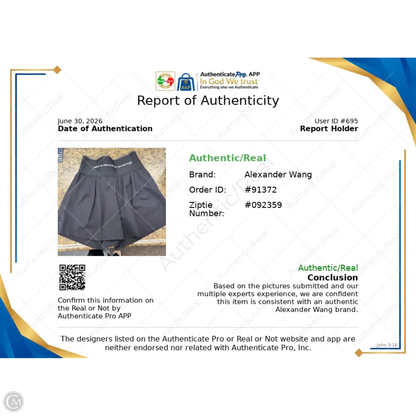 Shorts Luxury Designer By Alexander Wang In Black, Size: S