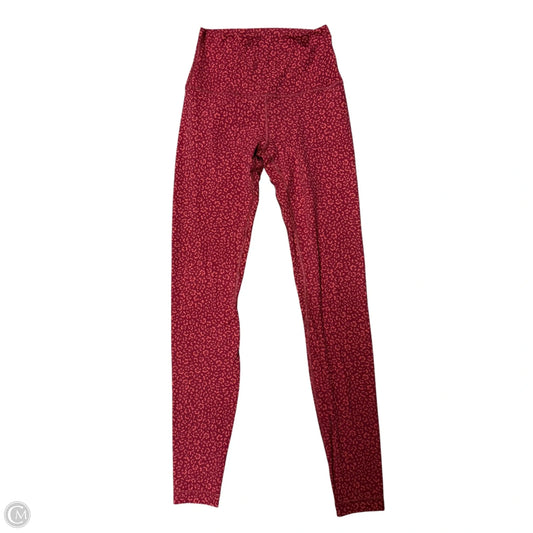 Athletic Leggings By Lululemon In Red, Size: 4