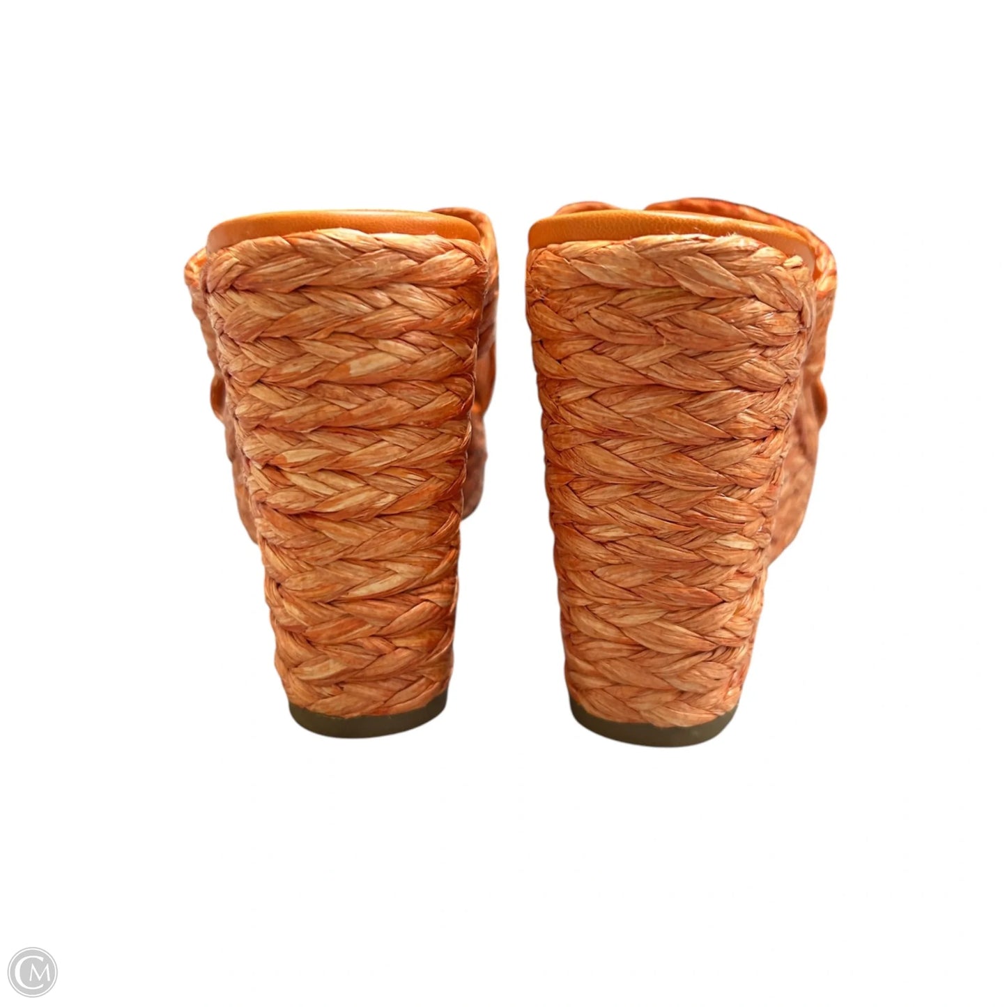 Sandals Heels Wedge By Marc Fisher In Orange, Size: 6.5