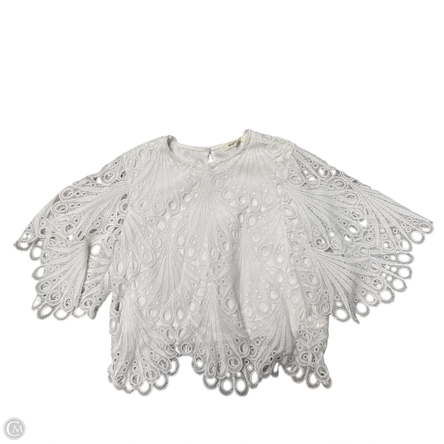 Top Short Sleeve By Blue Tassel In White, Size: S